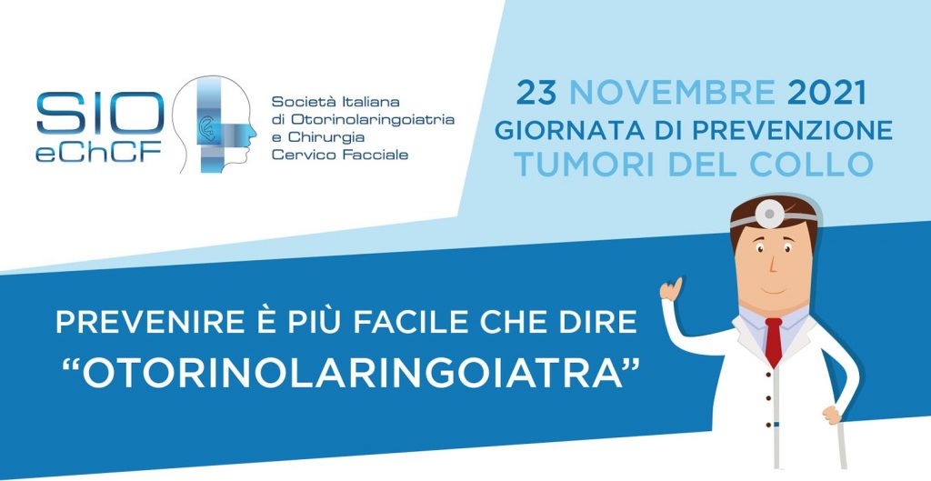23 novembre 2021 Giornata nazionale prevenzione tumori del collo: screening gratuito