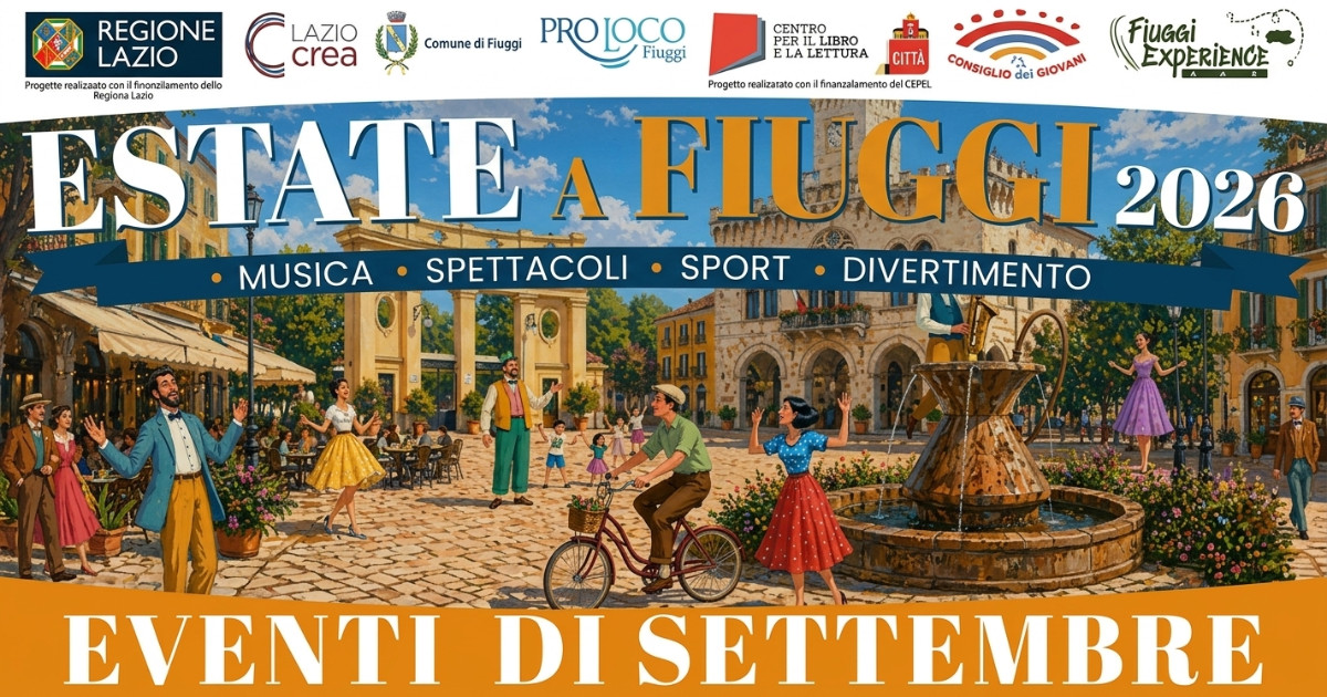FIUGGI-IL PROGRAMMA COMPLETO DEGLI EVENTI DI SETTEMBRE 2026